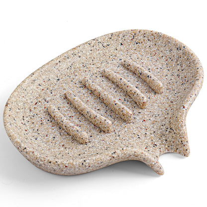 Self Draining Soap Dish for Shower & Bathroom Sink with Drain