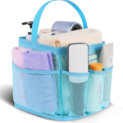 EUDELE Mesh Shower Caddy Portable for College Dorm Room Essentials, Shower Caddy Dorm with 9-Pocket Large Capacity for Beach, Swimming, Gym, Camping, Travel essentials