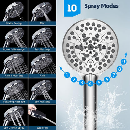 Hibbent All Metal cUPC Certified Shower Head, 10'' Rainfall Shower Head