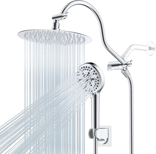 Hibbent All Metal cUPC Certified Shower Head, 10'' Rainfall Shower Head
