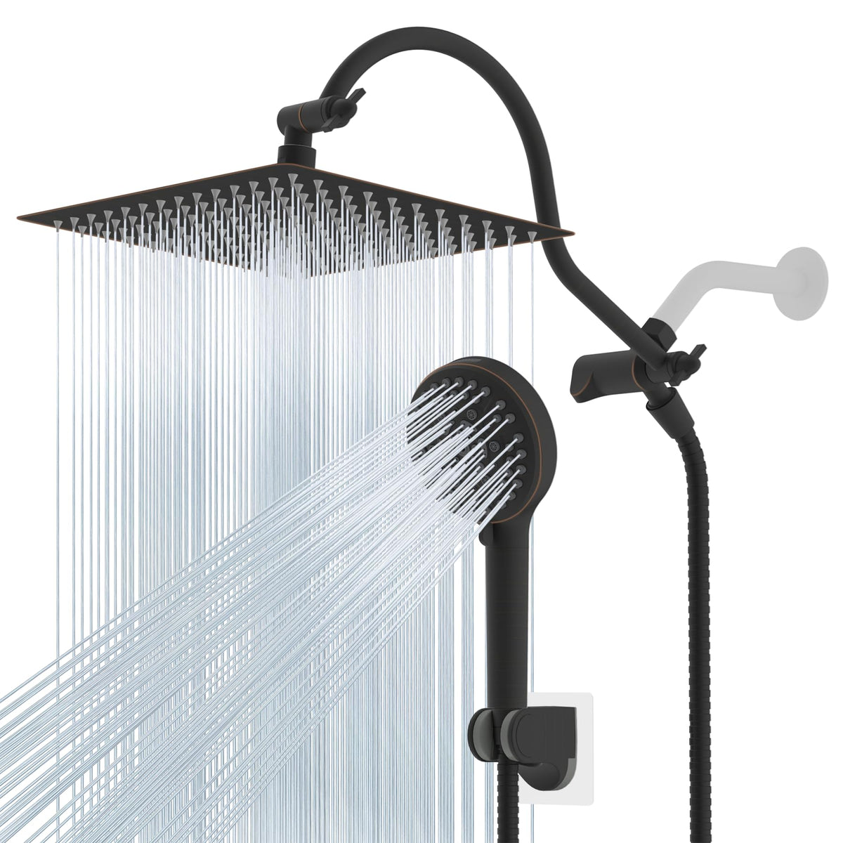 Hibbent All Metal cUPC Certified Shower Head, 10'' Rainfall Shower Head