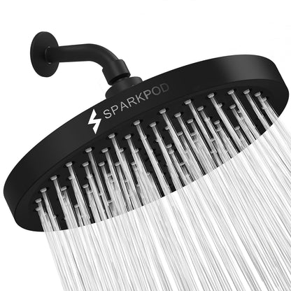SparkPod Rain Shower Head, 6 Inch Round, Luxury Polished Chrome Finish