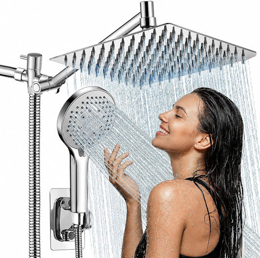 Jafeton 10 Inch High Pressure Rain Shower Head with Handheld Combo