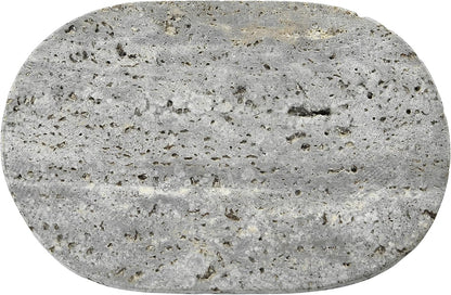 Creative Co-Op Travertine Soap Dish, Grey