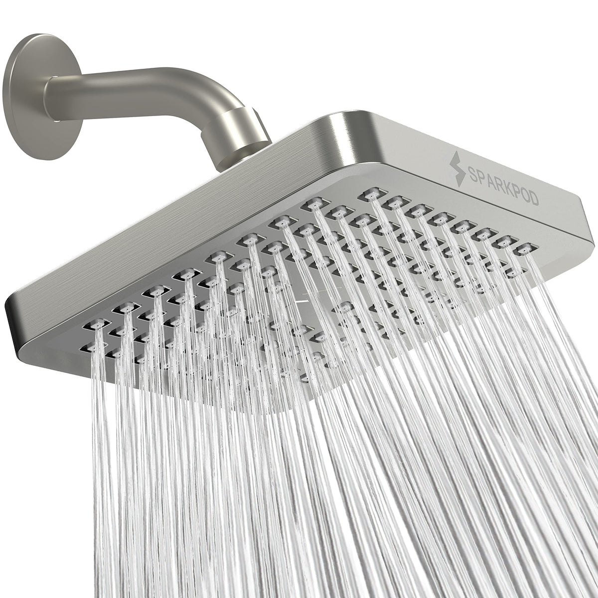 SparkPod Rain Shower Head, 6 Inch Round, Luxury Polished Chrome Finish