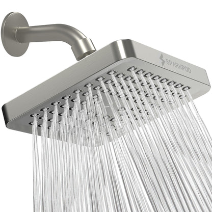SparkPod Rain Shower Head, 6 Inch Round, Luxury Polished Chrome Finish