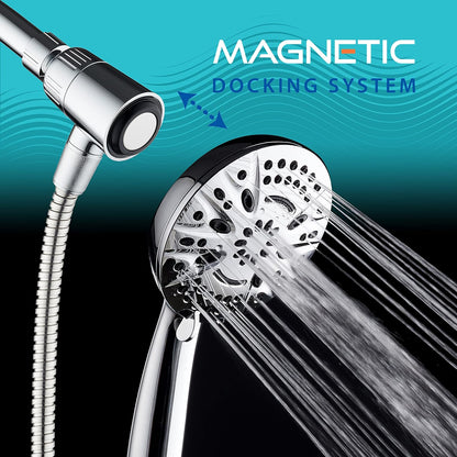 AquaDance New Magnetic Docking 8-setting High Pressure Handheld Shower Head
