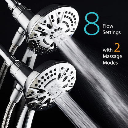 AquaDance New Magnetic Docking 8-setting High Pressure Handheld Shower Head